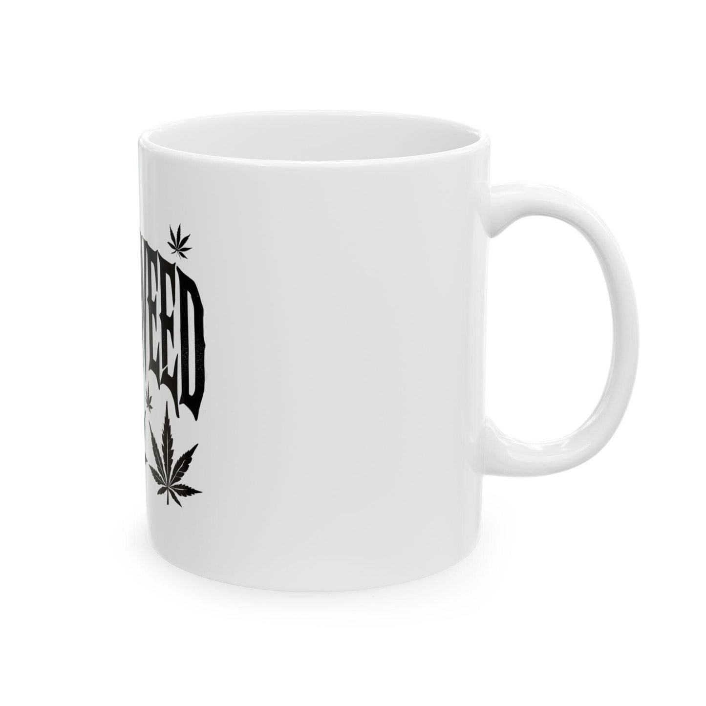 HALLOWEED - Weed Coffee Mug (11oz) - Halloween Gift for Weed Smokers, Stoners, Growers; Wake & Bake / 420 Mug, Ganja Weed / Marijuana Gift