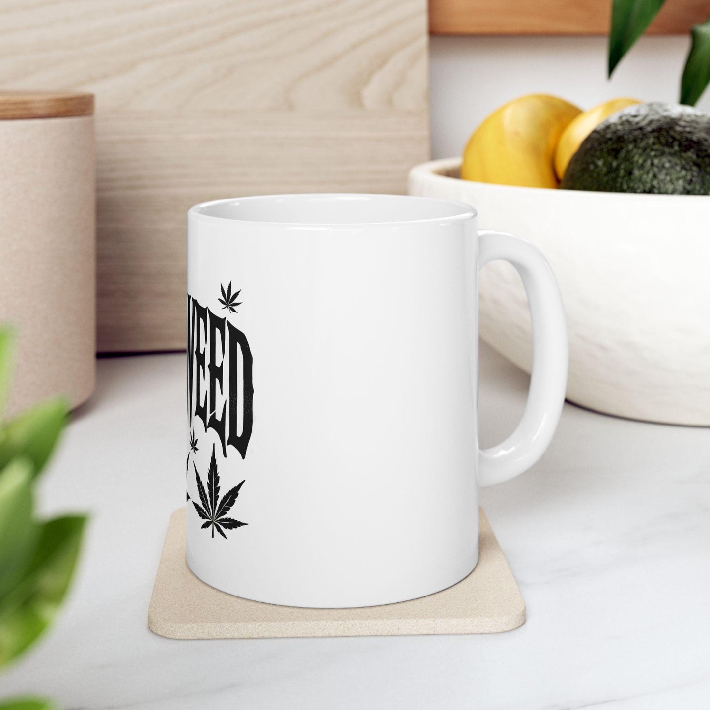HALLOWEED - Weed Coffee Mug (11oz) - Halloween Gift for Weed Smokers, Stoners, Growers; Wake & Bake / 420 Mug, Ganja Weed / Marijuana Gift