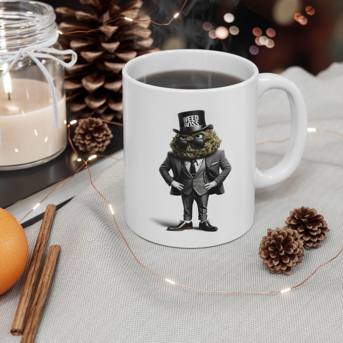 WEED BOSS - Cannabis Themed Graphic Coffee Mugs - Marijuana Mug - For CEO's and Dispensary Owners +