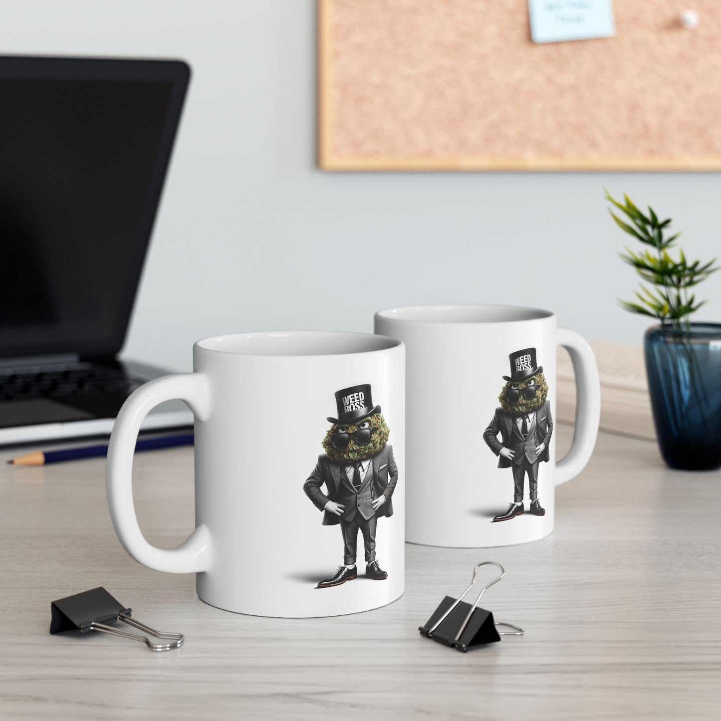 WEED BOSS - Cannabis Themed Graphic Coffee Mugs - Marijuana Mug - For CEO's and Dispensary Owners +