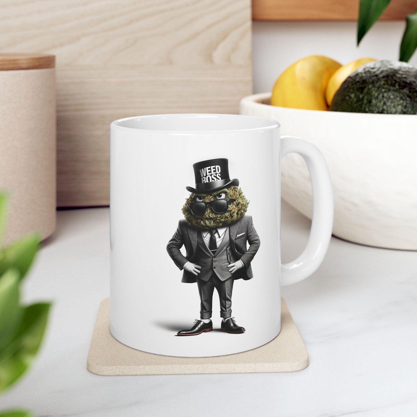 WEED BOSS - Cannabis Themed Graphic Coffee Mugs - Marijuana Mug - For CEO's and Dispensary Owners +