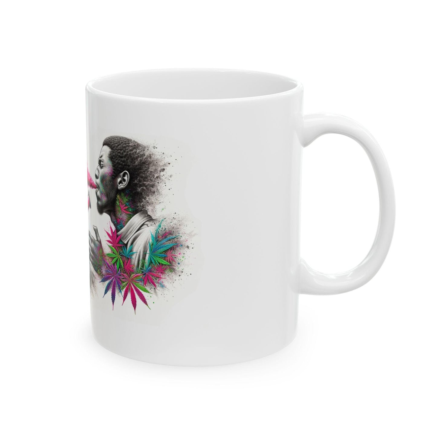 STRAWBERRY COUGH - Weed Coffee Mug (11oz) - Perfect Strains Gift for Smokers, Stoners, Growers; Wake and Bake / 420 Weed Mug, Marijuana Gift