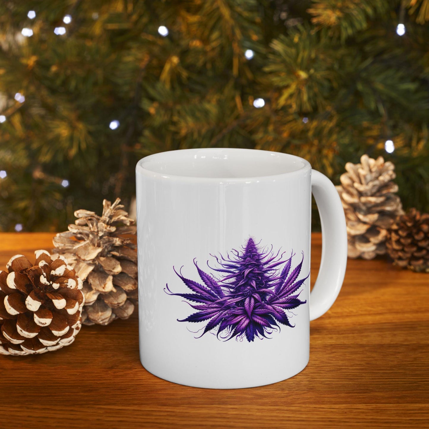 Purple WEED Plant Mug - Wake and Bake Mug (11oz)