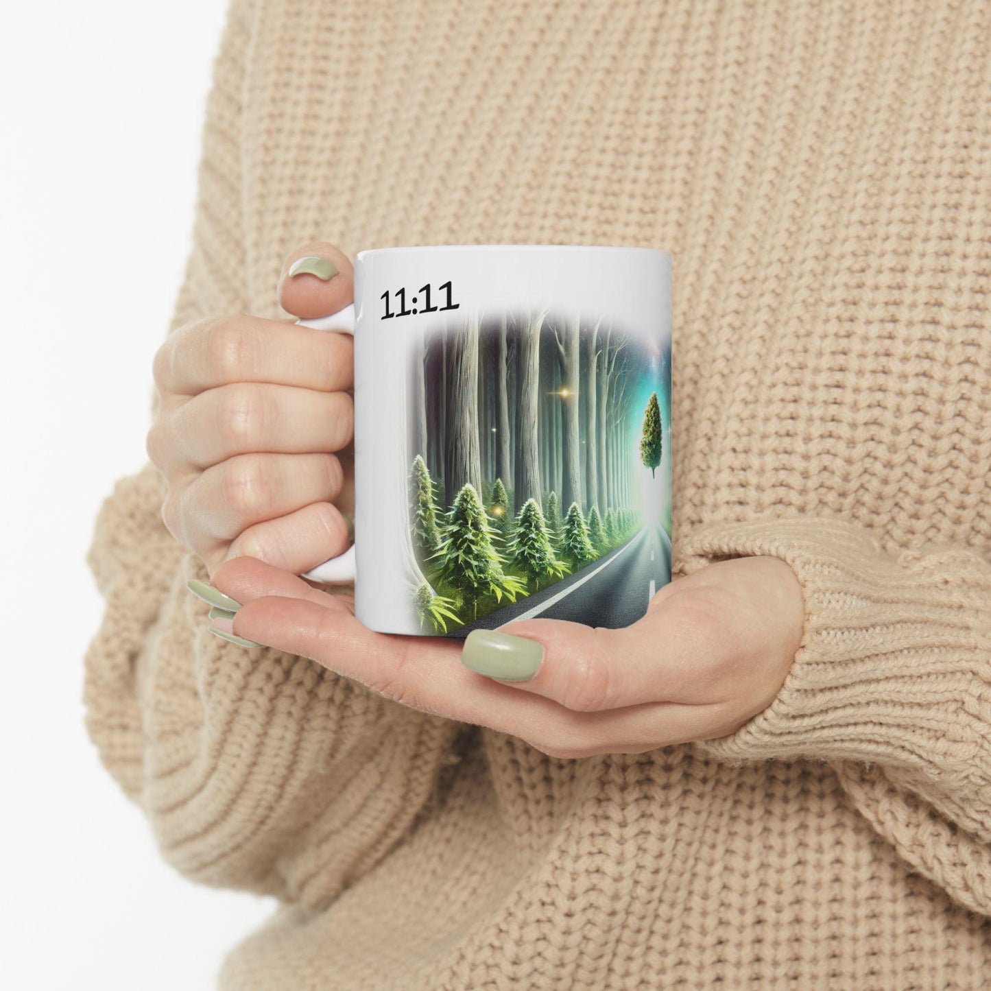 11:11 - (11oz) Weed Strain Coffee Mugs - Perfect Gift for Stoners, Weed Mug, Marijuana Lovers; Wake and Bake Essentials; Cannabis Decor