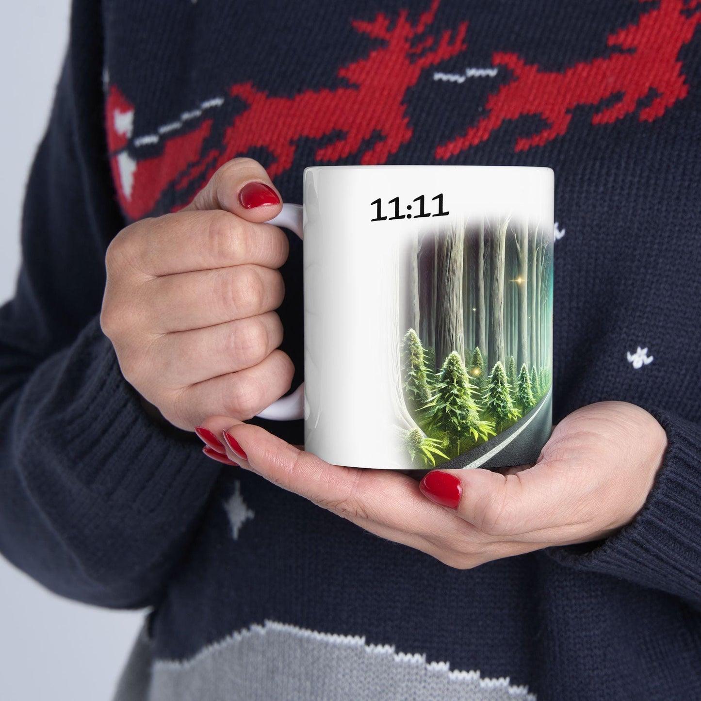 11:11 - (11oz) Weed Strain Coffee Mugs - Perfect Gift for Stoners, Weed Mug, Marijuana Lovers; Wake and Bake Essentials; Cannabis Decor