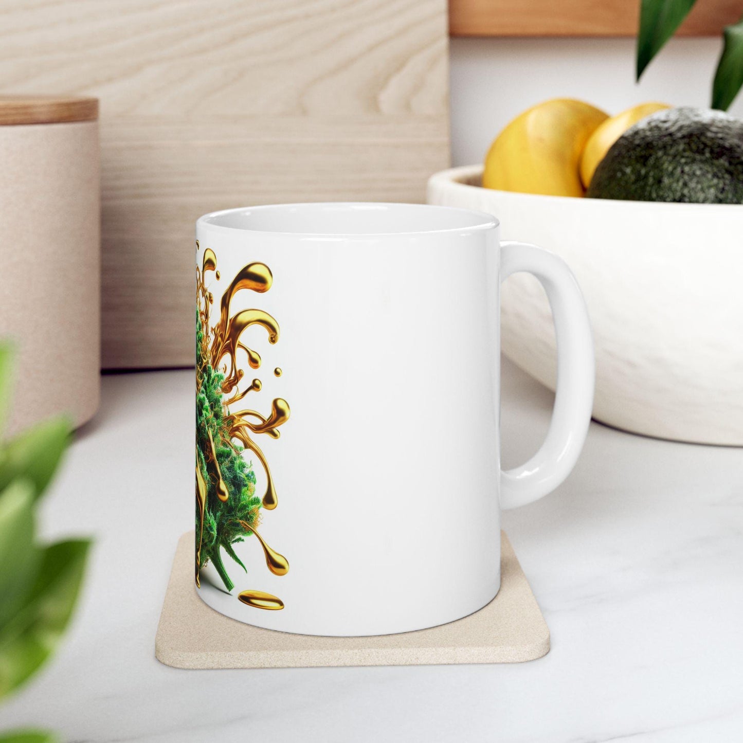 ACAPULCO GOLD - (11oz) Weed Strain Coffee Mugs - Perfect Gift for Stoners, Weed Mug, Marijuana Gift; Wake & Bake Essentials; Cannabis Decor