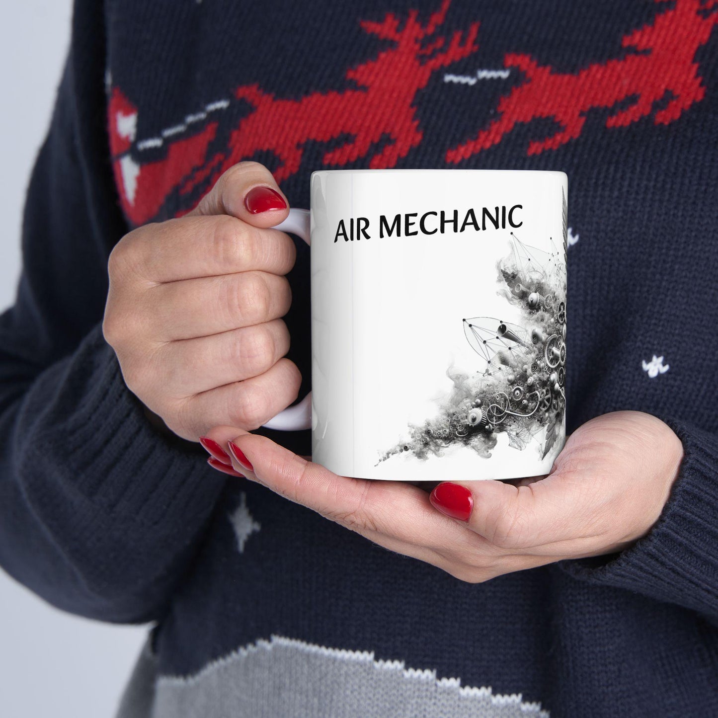 AIR MECHANIC - (11oz) Weed Strain Coffee Mugs - Perfect Gift for Stoners, Weed Mug, Marijuana Lovers; Wake & Bake Essentials; Cannabis Decor