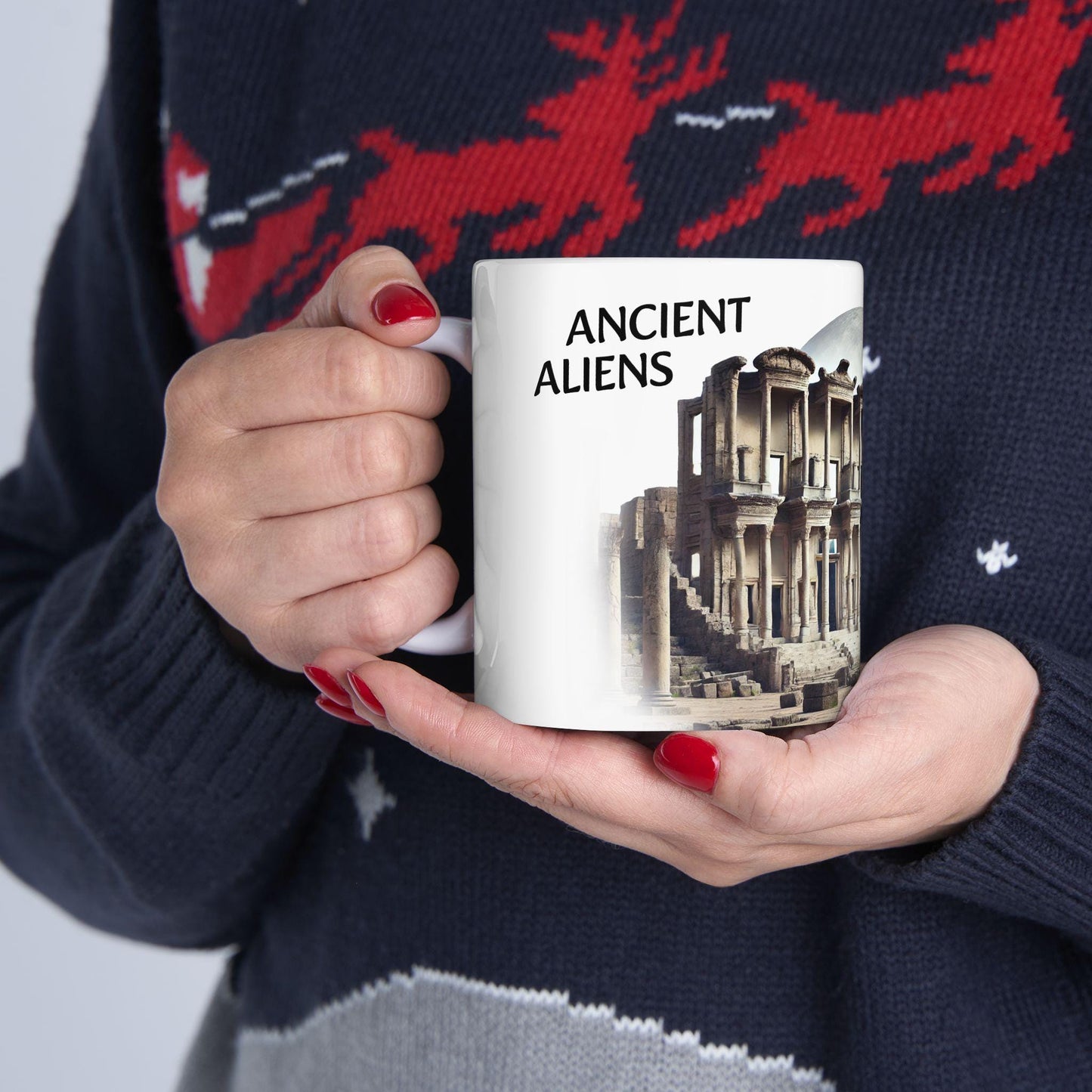 ANCIENT ALIENS - (11oz) Weed Strain Coffee Mugs - Perfect Gift for Stoners, Weed Mug, Marijuana Gift; Wake & Bake Essentials; Cannabis Decor