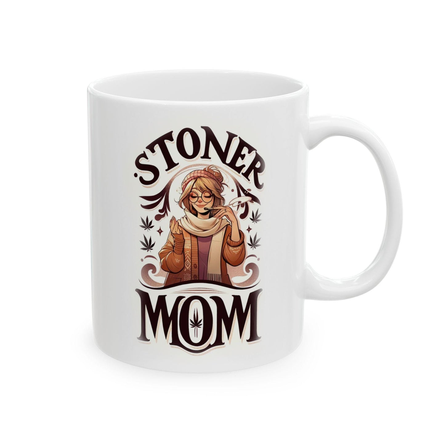 STONER MOM - Weed Themed Coffee Mugs, Marijuana Lovers , Perfect Gift for Smokers, Stoners - Mom Gifts