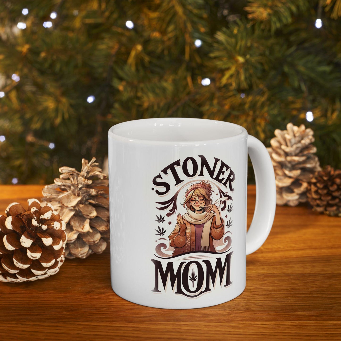 STONER MOM - Weed Themed Coffee Mugs, Marijuana Lovers , Perfect Gift for Smokers, Stoners - Mom Gifts