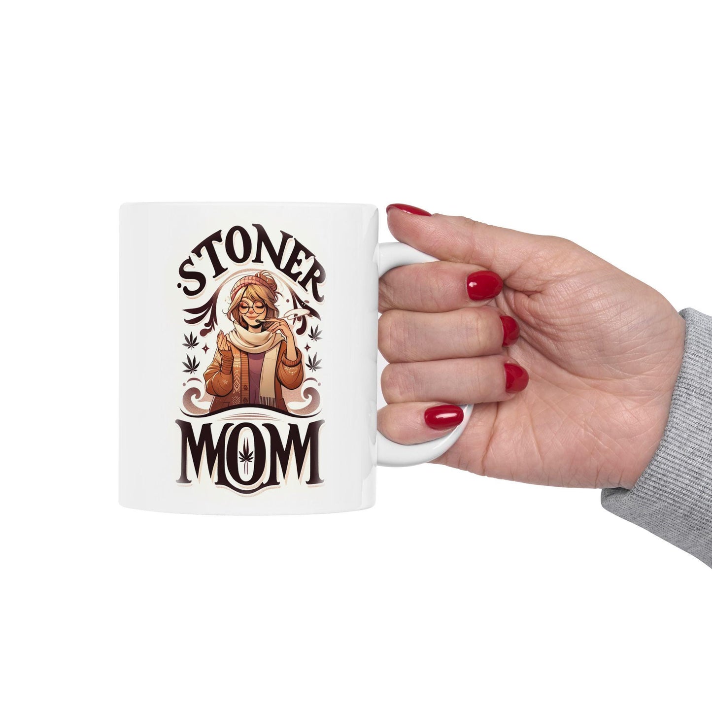 STONER MOM - Weed Themed Coffee Mugs, Marijuana Lovers , Perfect Gift for Smokers, Stoners - Mom Gifts