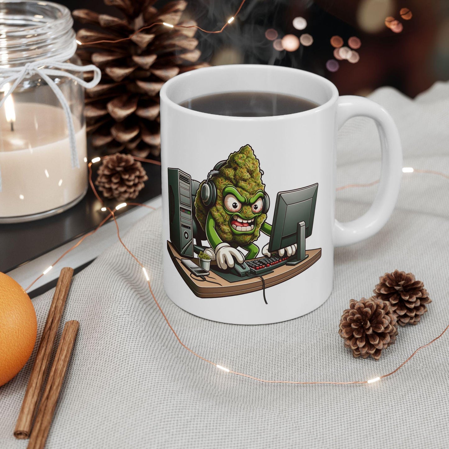 WEED Gamer - Marijuana Themed Coffee Mugs, Weed Graphic - Perfect Gift for Smokers, Weed Lovers, Stoners - Cannabis Decor