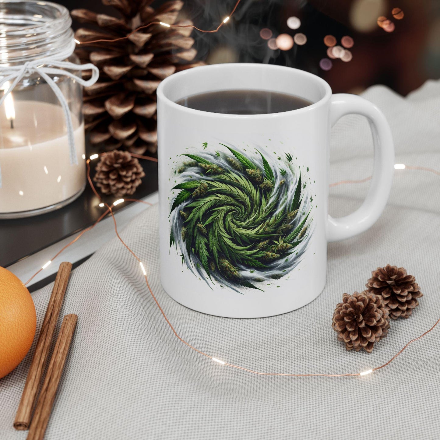WEED Hurricane Mug - Marijuana Themed Coffee Mugs, Weed Graphic - Perfect Gift for Smokers, Weed Lovers, Stoners
