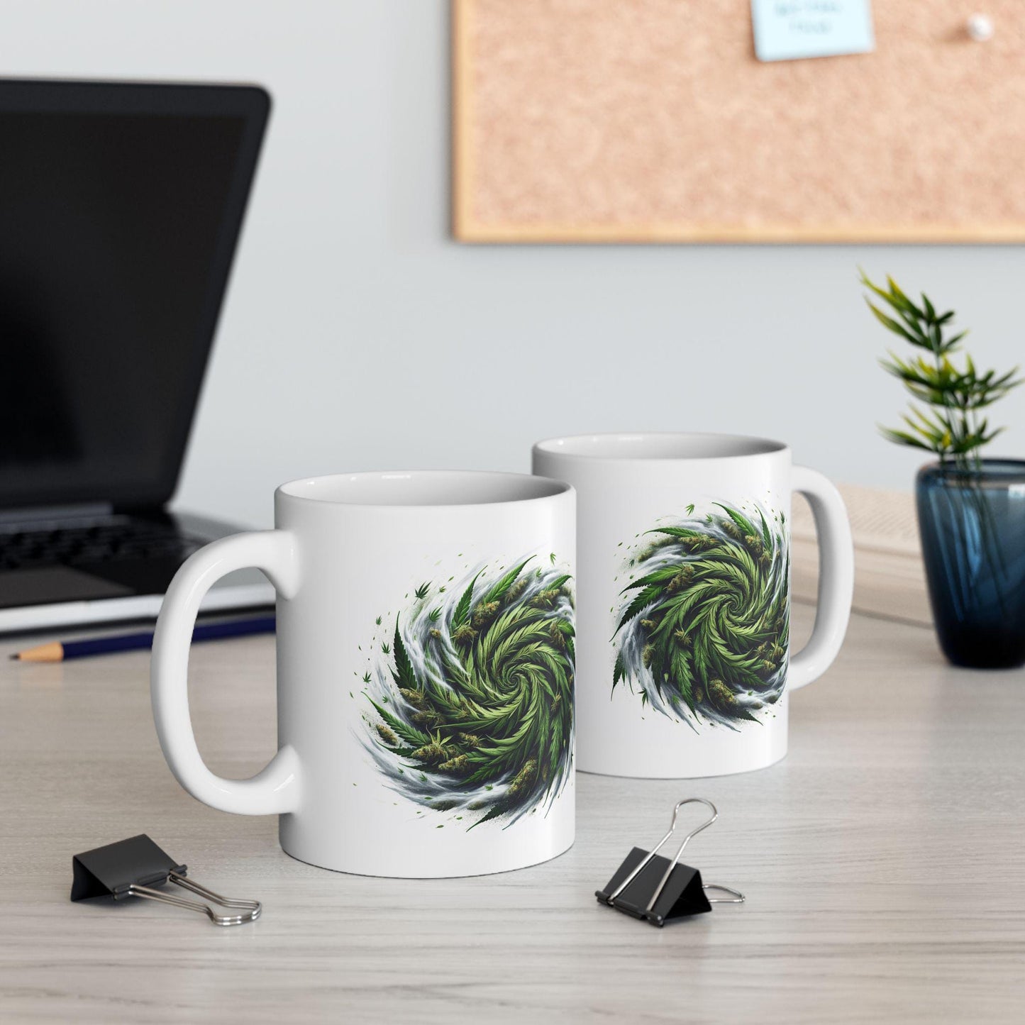 WEED Hurricane Mug - Marijuana Themed Coffee Mugs, Weed Graphic - Perfect Gift for Smokers, Weed Lovers, Stoners