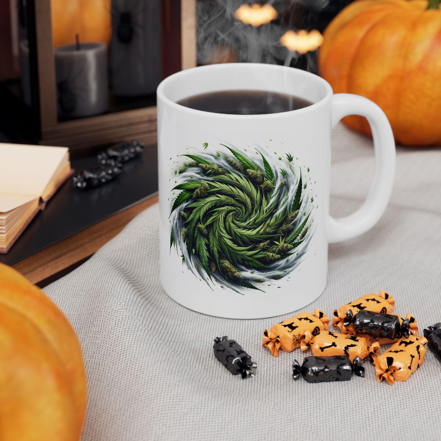 WEED Hurricane Mug - Marijuana Themed Coffee Mugs, Weed Graphic - Perfect Gift for Smokers, Weed Lovers, Stoners