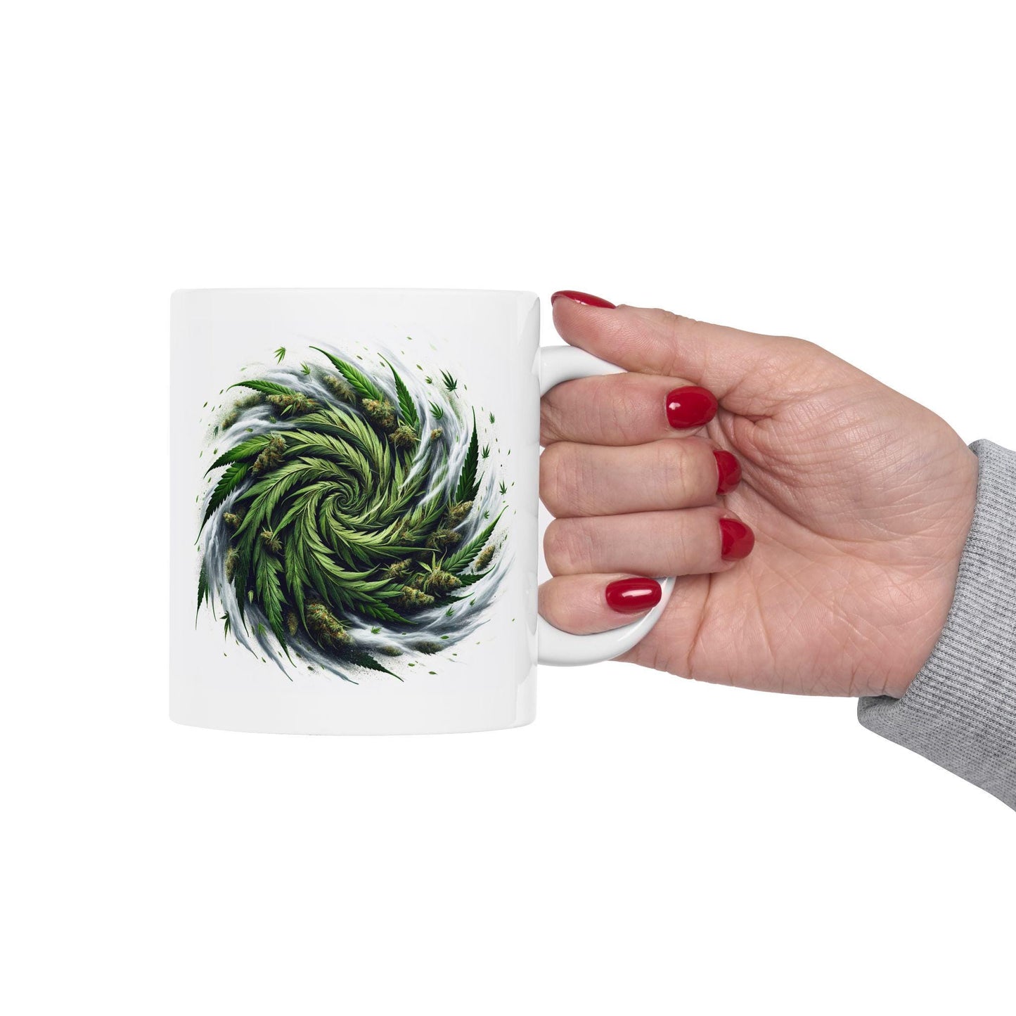 WEED Hurricane Mug - Marijuana Themed Coffee Mugs, Weed Graphic - Perfect Gift for Smokers, Weed Lovers, Stoners