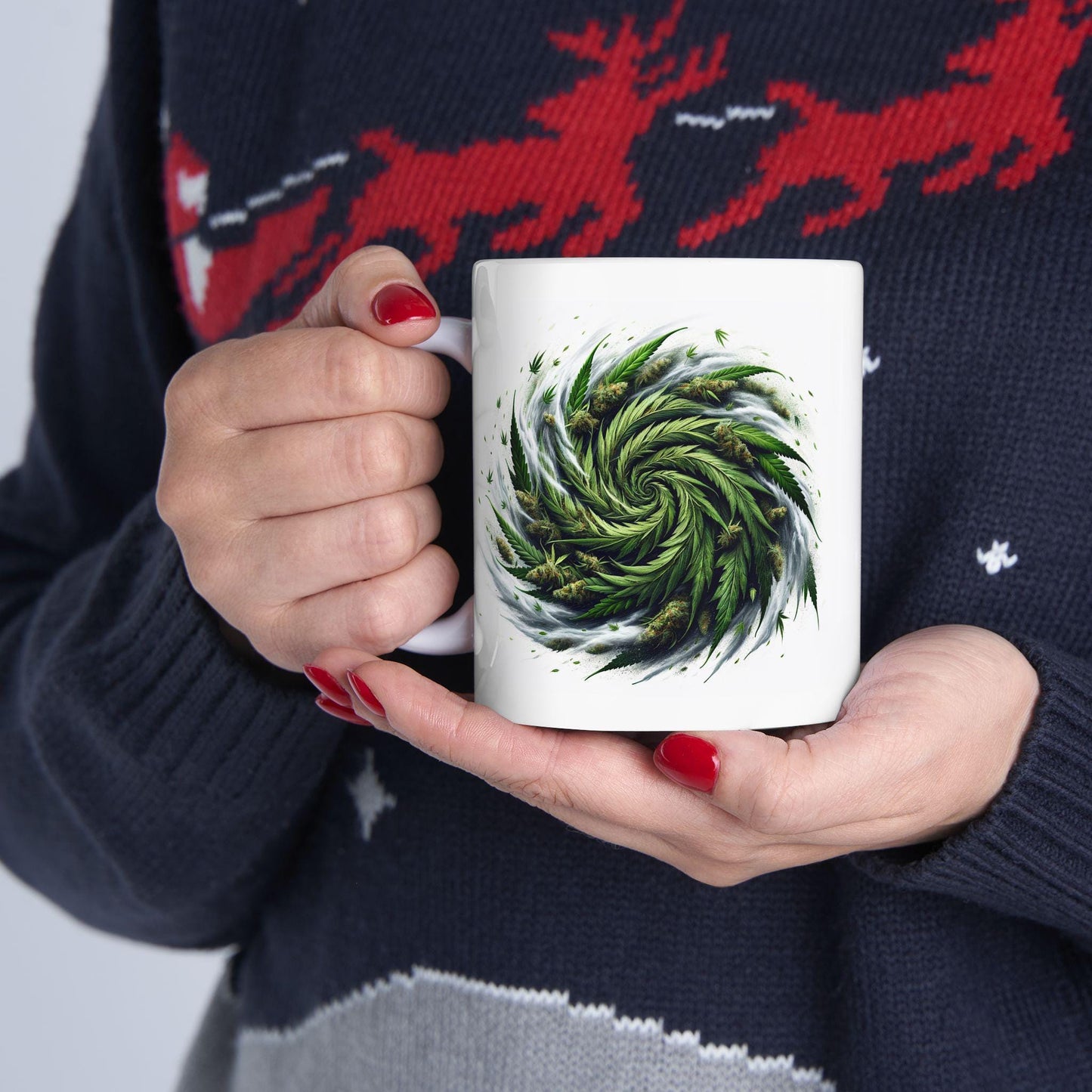 WEED Hurricane Mug - Marijuana Themed Coffee Mugs, Weed Graphic - Perfect Gift for Smokers, Weed Lovers, Stoners