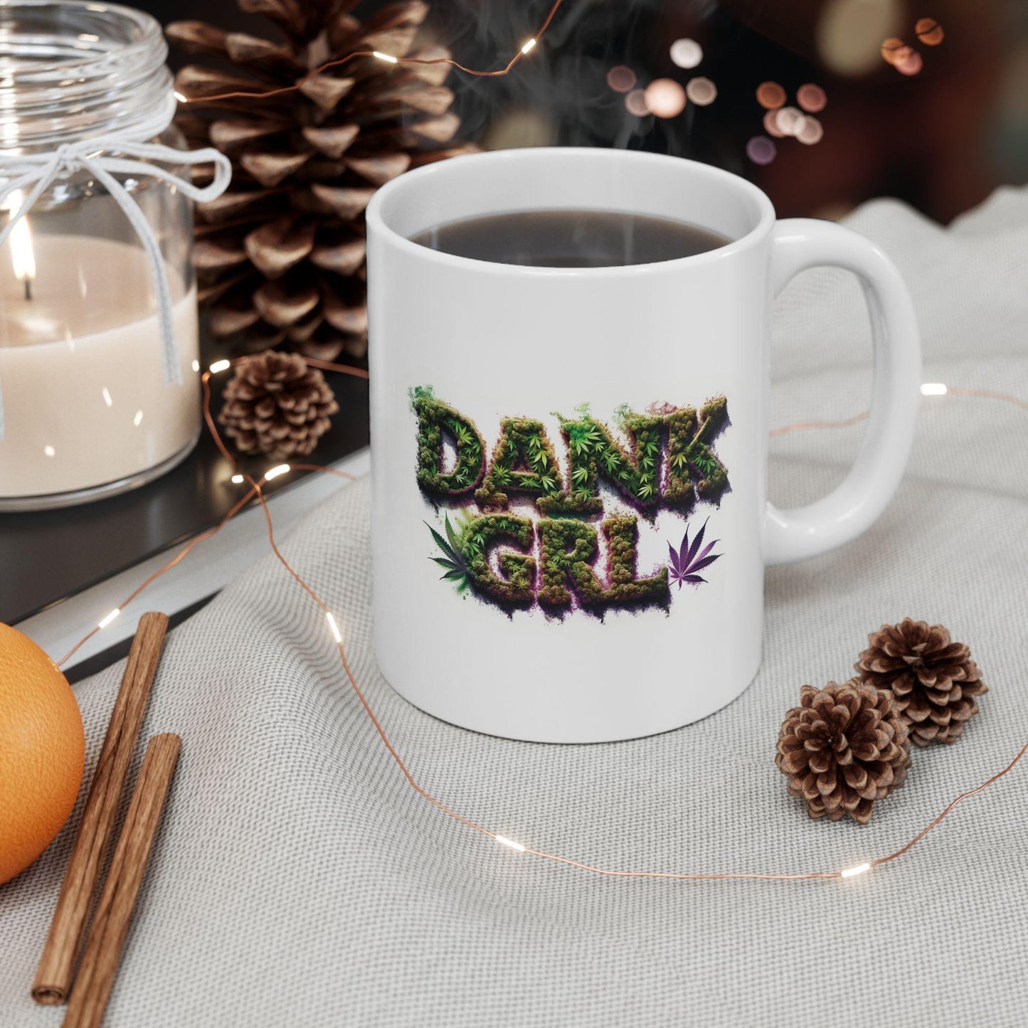 DANK GRL - Weed Themed Coffee Mugs for Stoner Girls