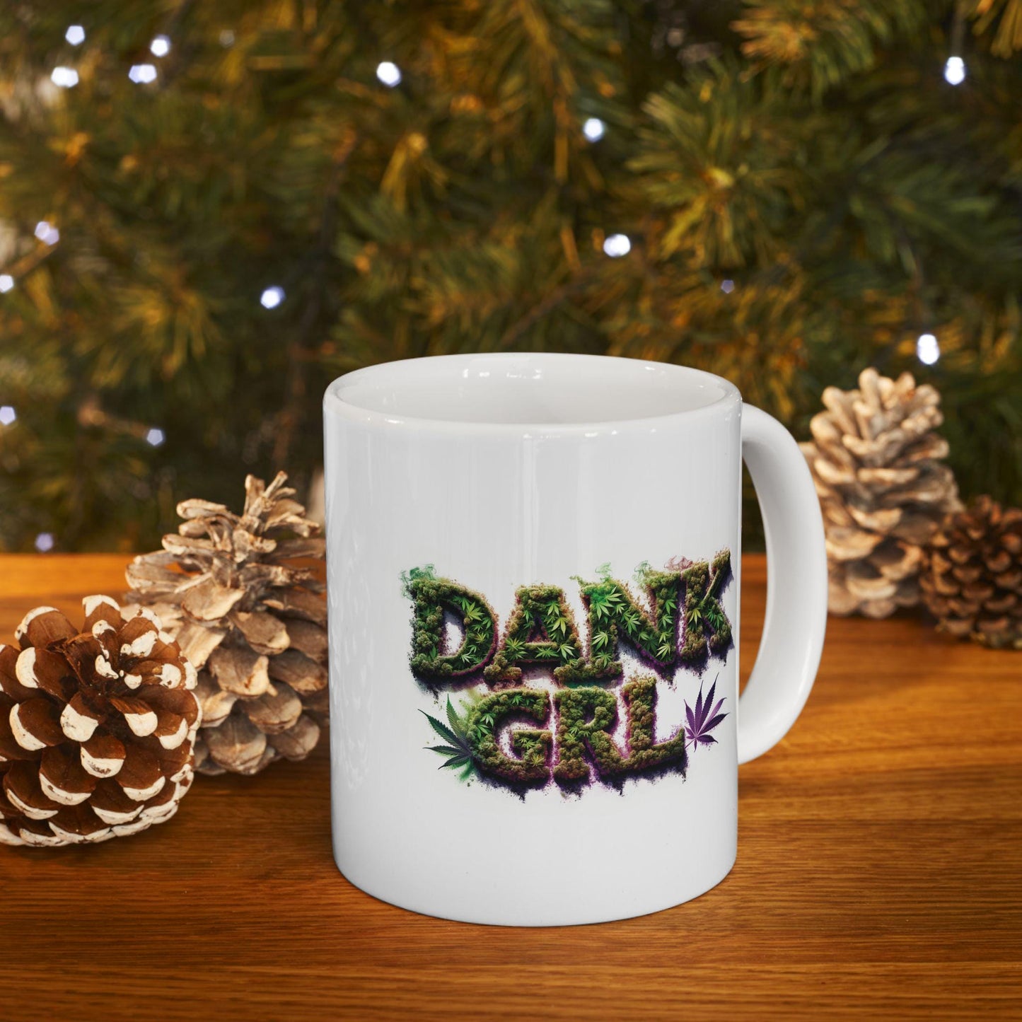 DANK GRL - Weed Themed Coffee Mugs for Stoner Girls