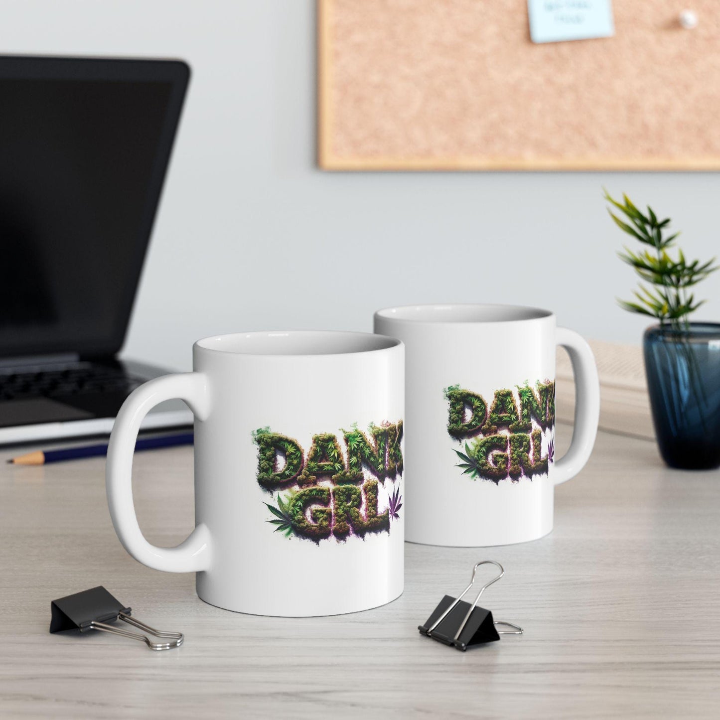 DANK GRL - Weed Themed Coffee Mugs for Stoner Girls