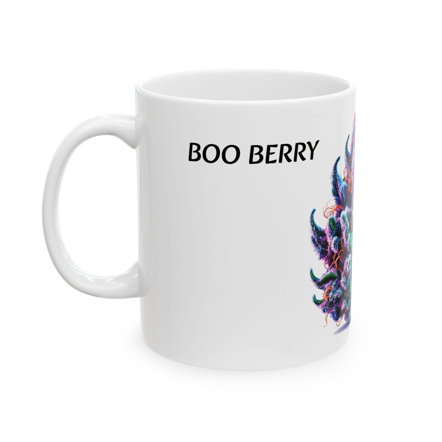 BOO BERRY - (11oz) Weed Strain Coffee Mugs - Perfect Gift for Stoners, Weed Mug, Marijuana Gift; Wake and Bake Essentials; Cannabis Decor