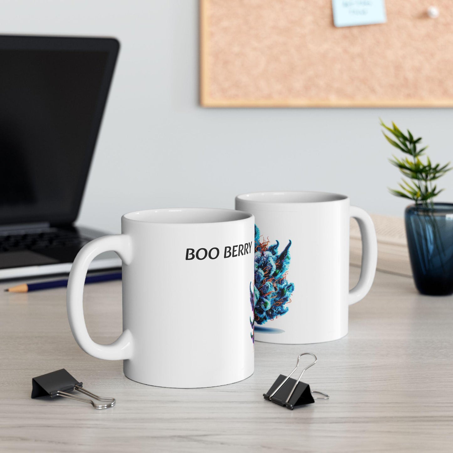 BOO BERRY - (11oz) Weed Strain Coffee Mugs - Perfect Gift for Stoners, Weed Mug, Marijuana Gift; Wake and Bake Essentials; Cannabis Decor