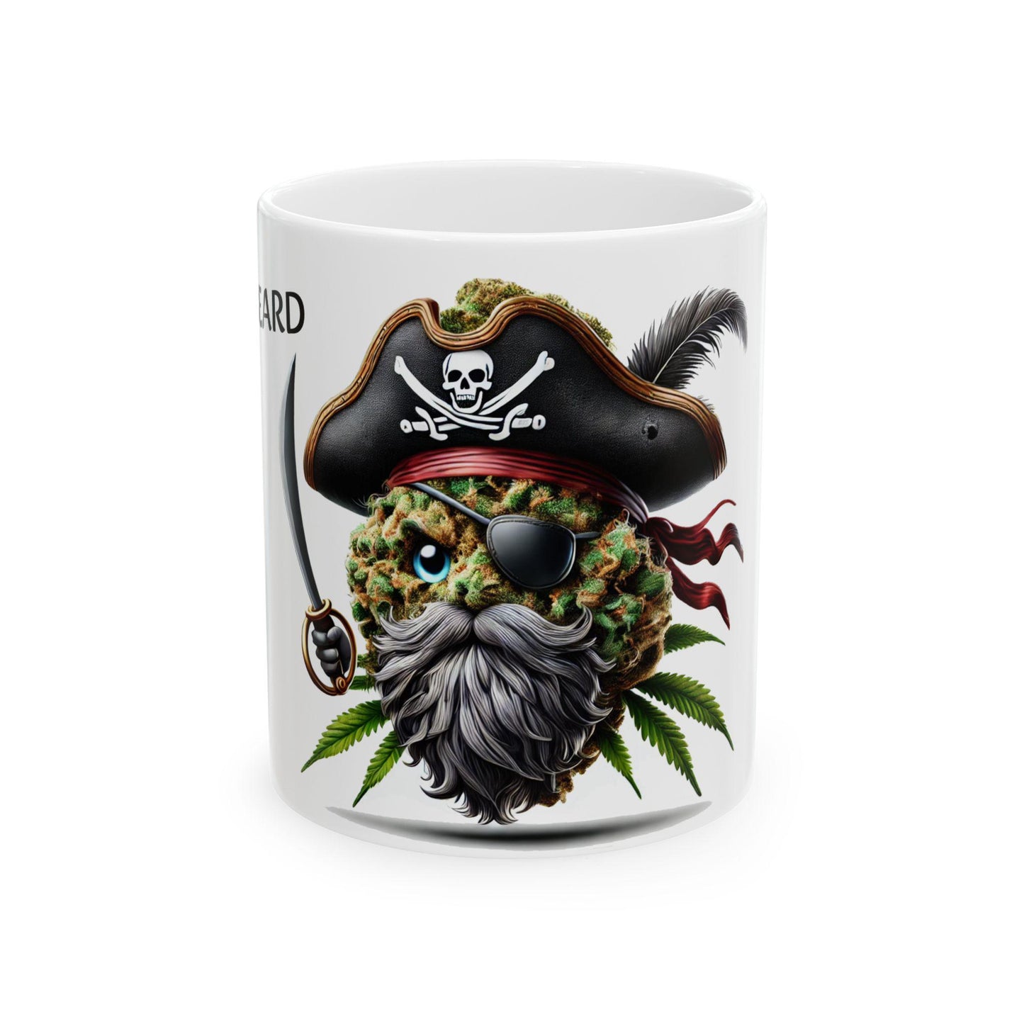 BLACKBEARD - (11oz) Weed Strain Coffee Mugs - Perfect Gift for Stoners, Weed Mug, Marijuana Gift; Wake & Bake Essentials; Cannabis Pot Decor