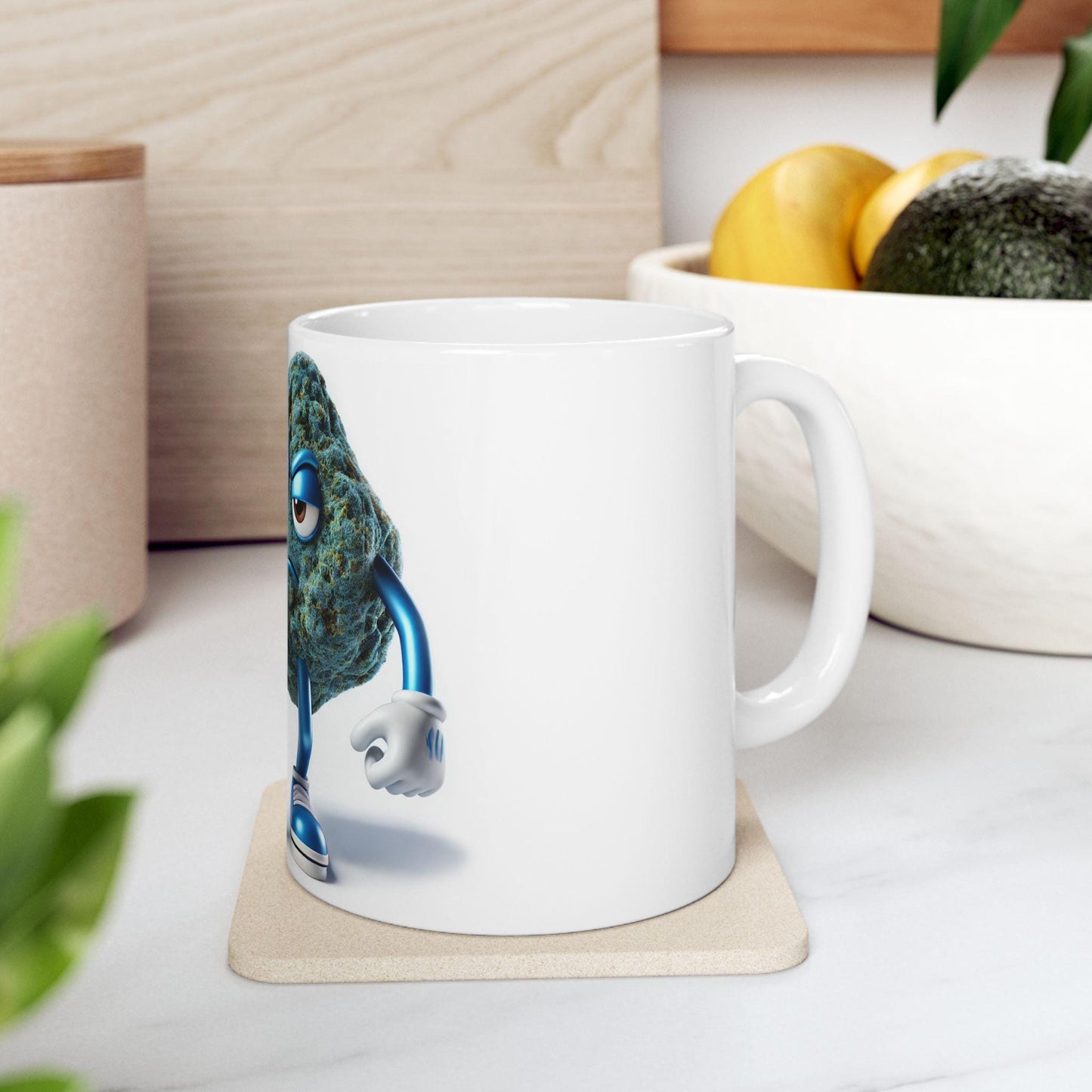 BLUEBERRY DOMINA - (11oz) Weed Strain Coffee Mugs - Perfect Stoner Gift, Weed Mug, Marijuana Gift; Wake and Bake Essentials; Cannabis Decor