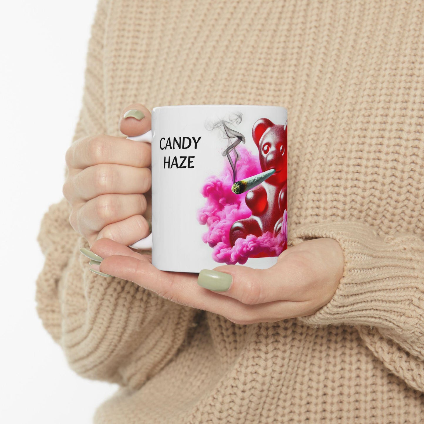 CANDY HAZE - (11oz) Weed Strain Coffee Mugs - Perfect Gift for Stoners, Weed Mug, Marijuana Gift; Wake and Bake Essentials; Cannabis Decor