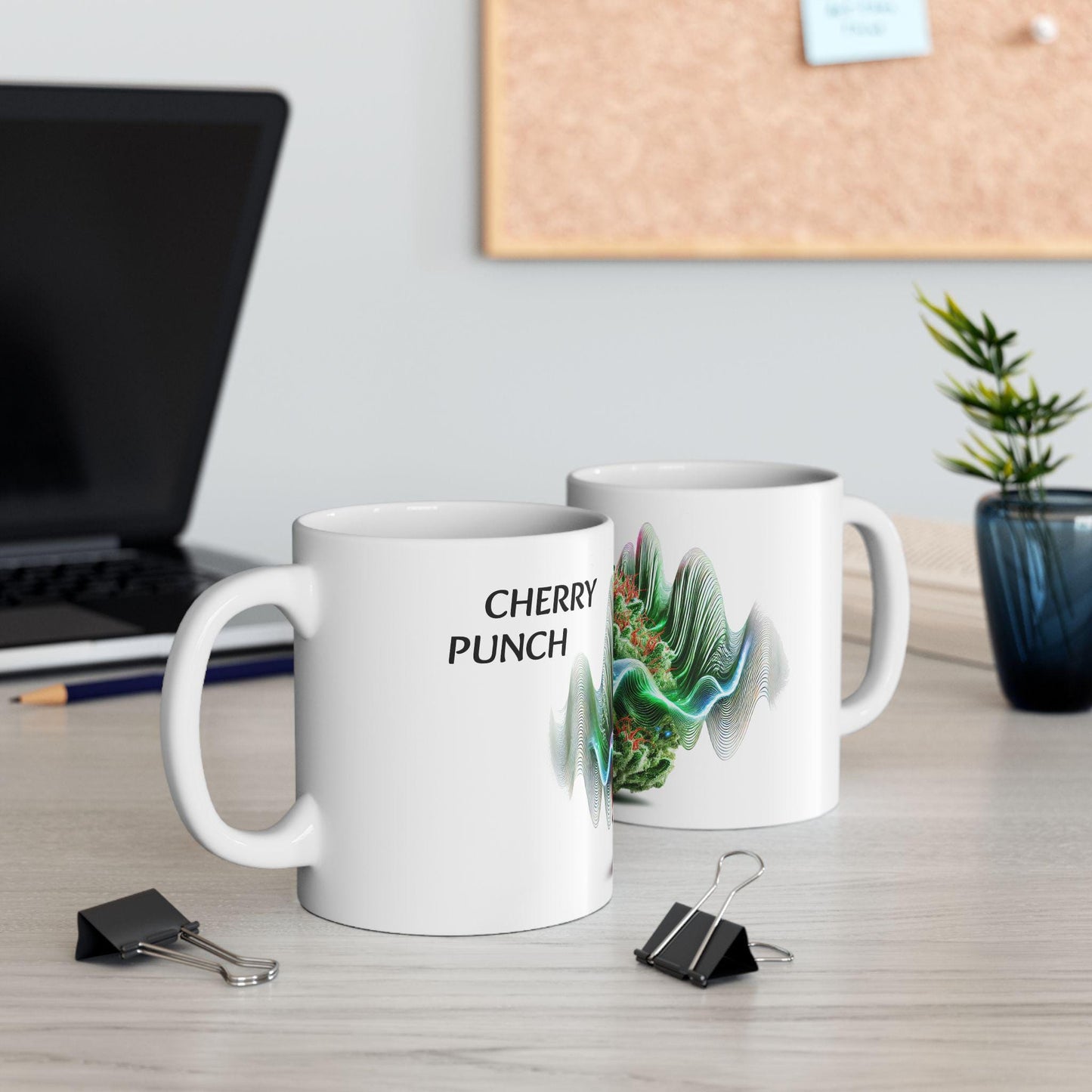 CHERRY PUNCH - (11oz) Weed Strain Coffee Mugs - Perfect Gift for Stoners, Weed Mug, Marijuana Gift; Wake and Bake Essentials; Cannabis Decor