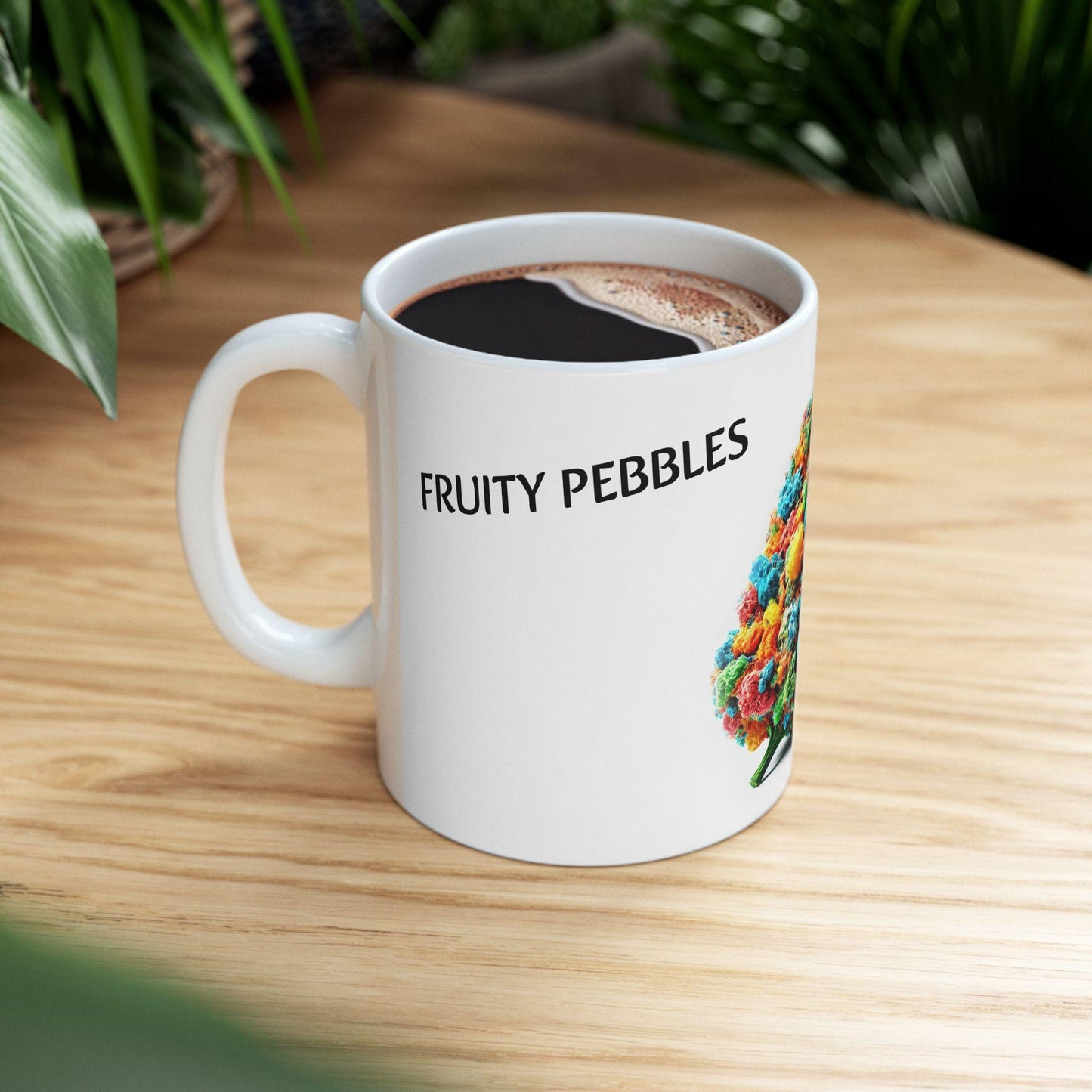 FRUITY PEBBLES - (11oz) Weed Strain Coffee Mugs - Perfect Gift for Stoners, Weed Mug, Marijuana Gift; Wake & Bake Essentials; Cannabis Decor