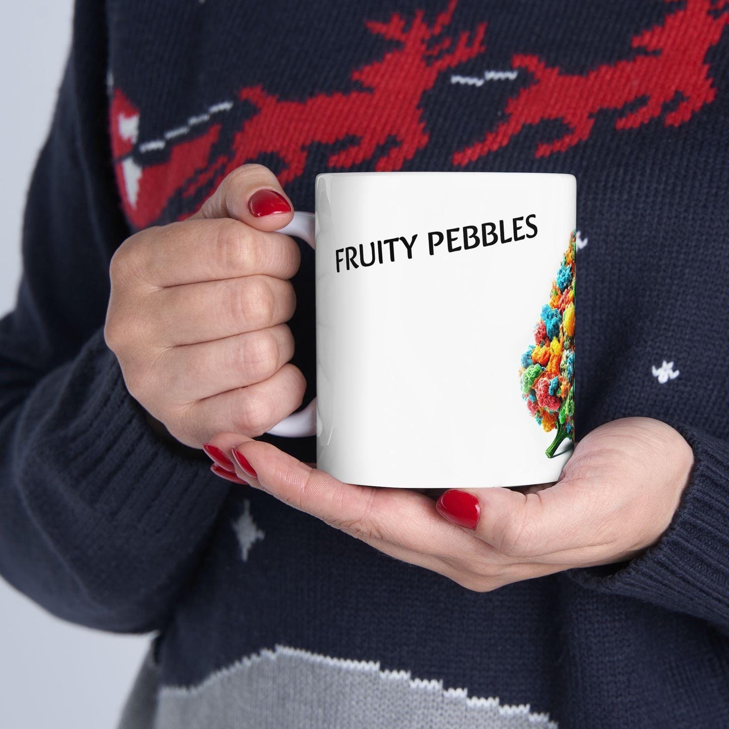 FRUITY PEBBLES - (11oz) Weed Strain Coffee Mugs - Perfect Gift for Stoners, Weed Mug, Marijuana Gift; Wake & Bake Essentials; Cannabis Decor
