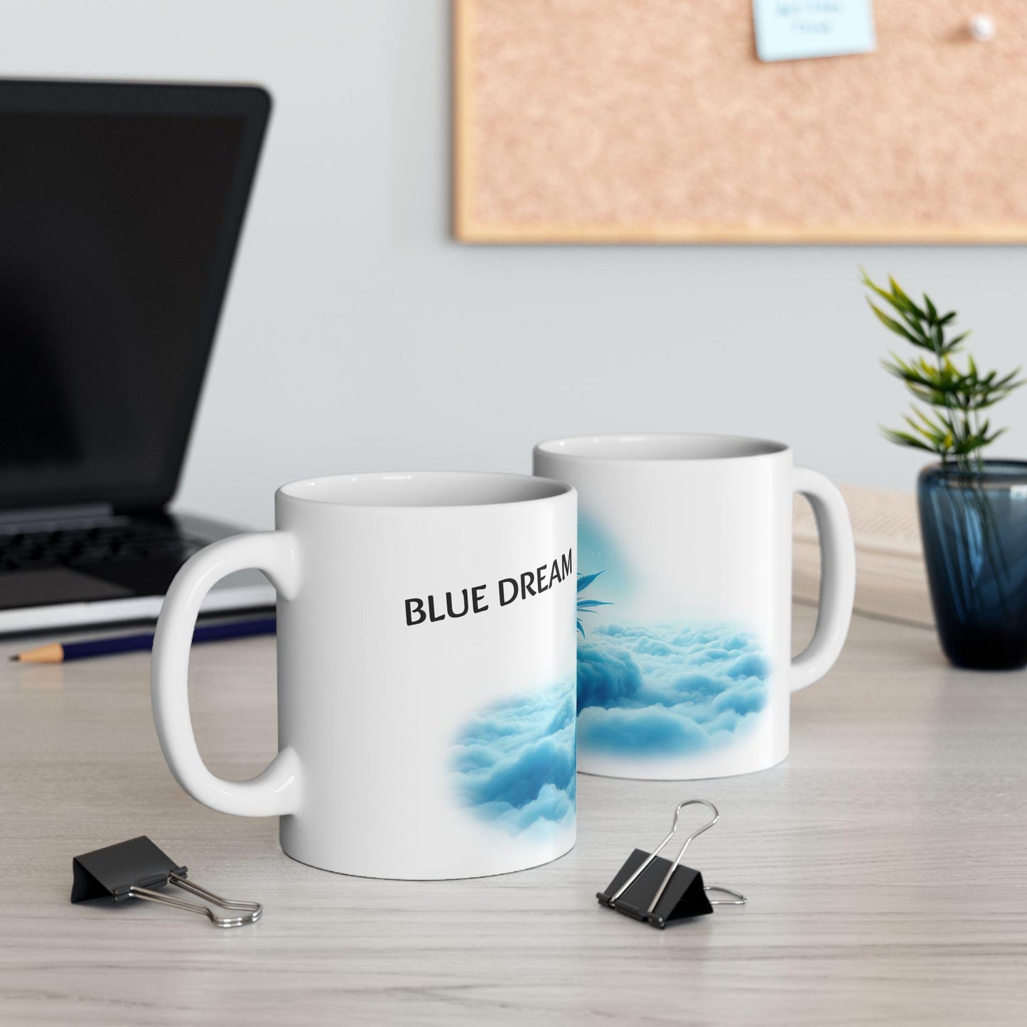 BLUE DREAM - (11oz) Weed Strain Coffee Mugs - Perfect Gift for Stoners, Weed Mug, Marijuana Gift; Wake and Bake Essentials; Cannabis Decor