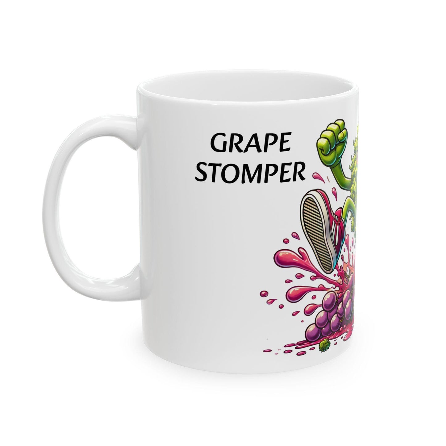 GRAPE STOMPER - (11oz) Weed Strain Coffee Mugs - Perfect Gift for Stoners, Weed Mug, Marijuana Gift; Wake & Bake Essentials; Cannabis Decor