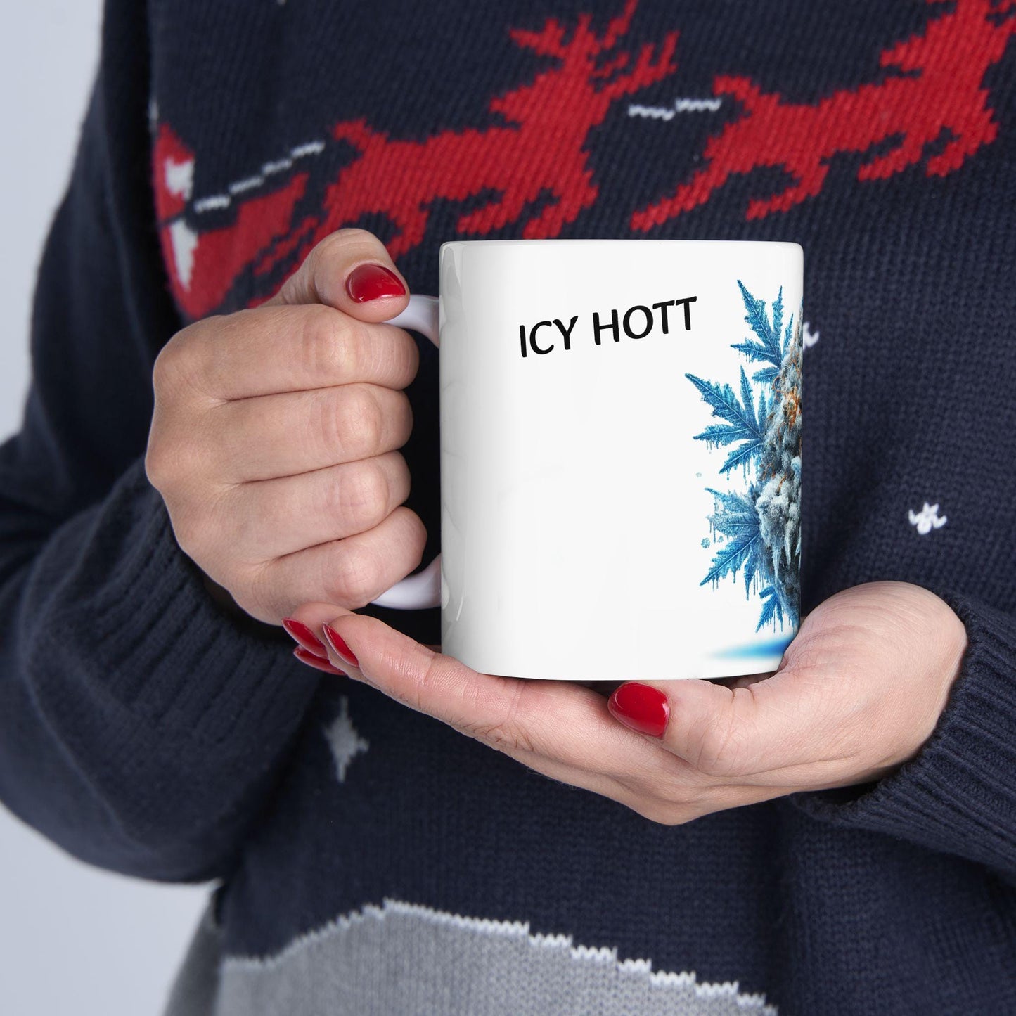 ICEY HOTT - (11oz) Weed Strain Coffee Mugs - Perfect Gift for Stoners, Weed Mug, Marijuana Gift; Wake and Bake Essentials; Cannabis Decor