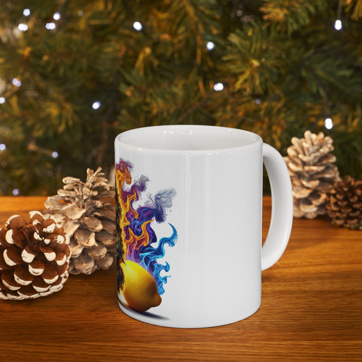 LEMON FIRE - (11oz) Weed Strain Coffee Mugs - Perfect Gift for Stoners, Weed Mug, Marijuana Gift; Wake and Bake Essentials; Cannabis Decor