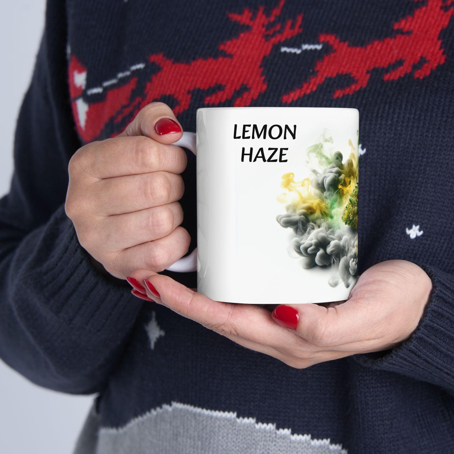 LEMON HAZE - (11oz) Weed Strain Coffee Mugs - Perfect Gift for Stoners, Weed Mug, Marijuana Gift; Wake and Bake Essentials; Cannabis Decor