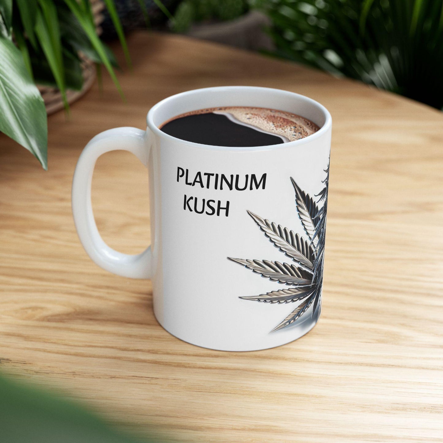 PLATINUM KUSH - (11oz) Weed Strain Coffee Mugs - Perfect Stoner Gift, Weed Mug, Marijuana Gift; Wake and Bake Essentials; Cannabis Pot Decor