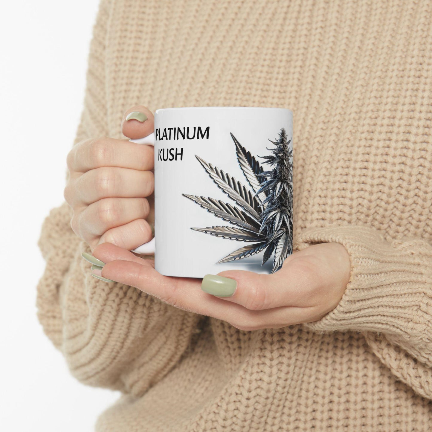 PLATINUM KUSH - (11oz) Weed Strain Coffee Mugs - Perfect Stoner Gift, Weed Mug, Marijuana Gift; Wake and Bake Essentials; Cannabis Pot Decor