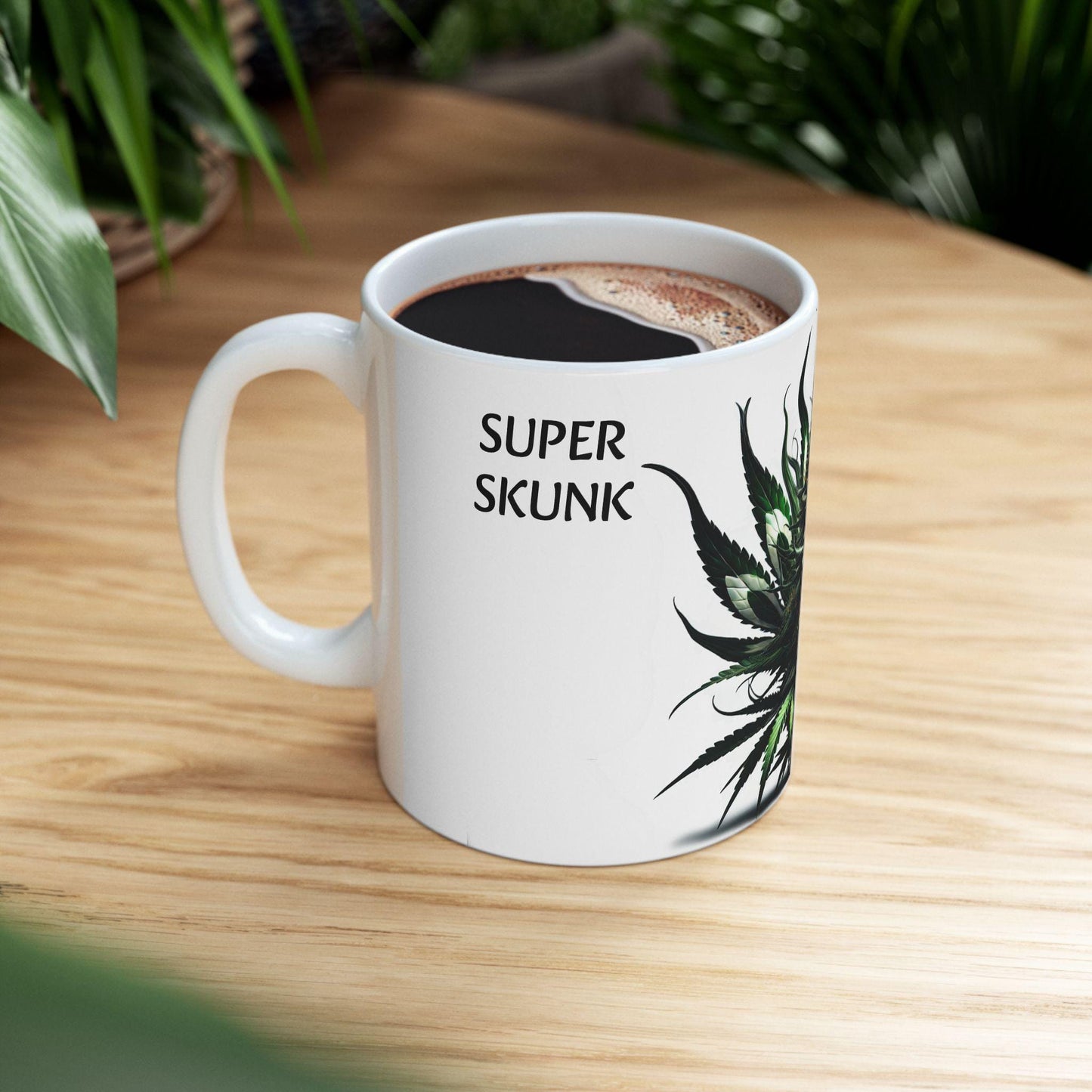 SUPER SKUNK - (11oz) Weed Strain Coffee Mugs - Perfect Stoner Gift, Weed Mug, Marijuana Gift; Wake and Bake Essentials; Cannabis Pot Decor