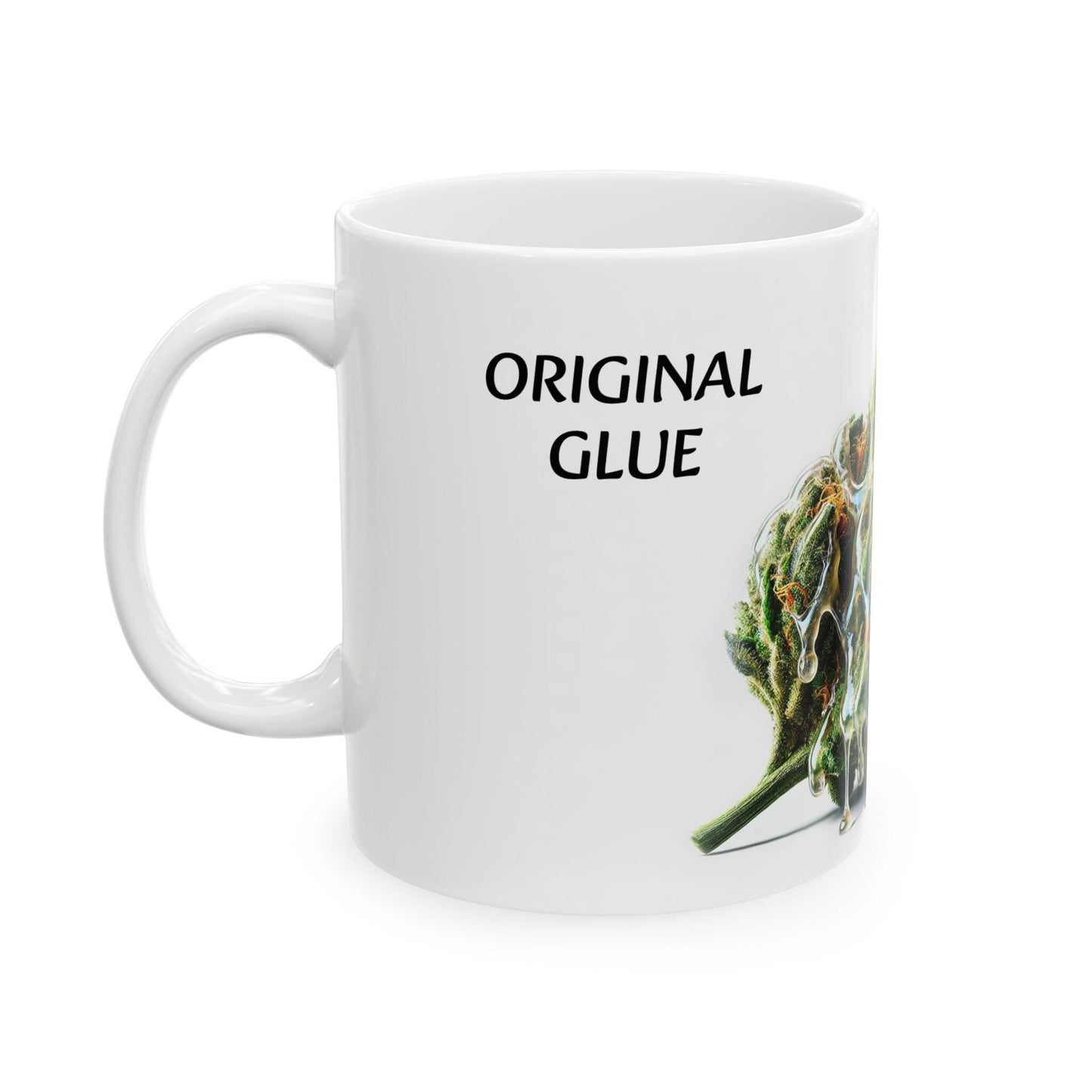 ORIGINAL GLUE - (11oz) Weed Strain Coffee Mugs - Stoner Gift, Weed Mug, Marijuana Gift; Wake and Bake Essentials; Cannabis Pot Decor