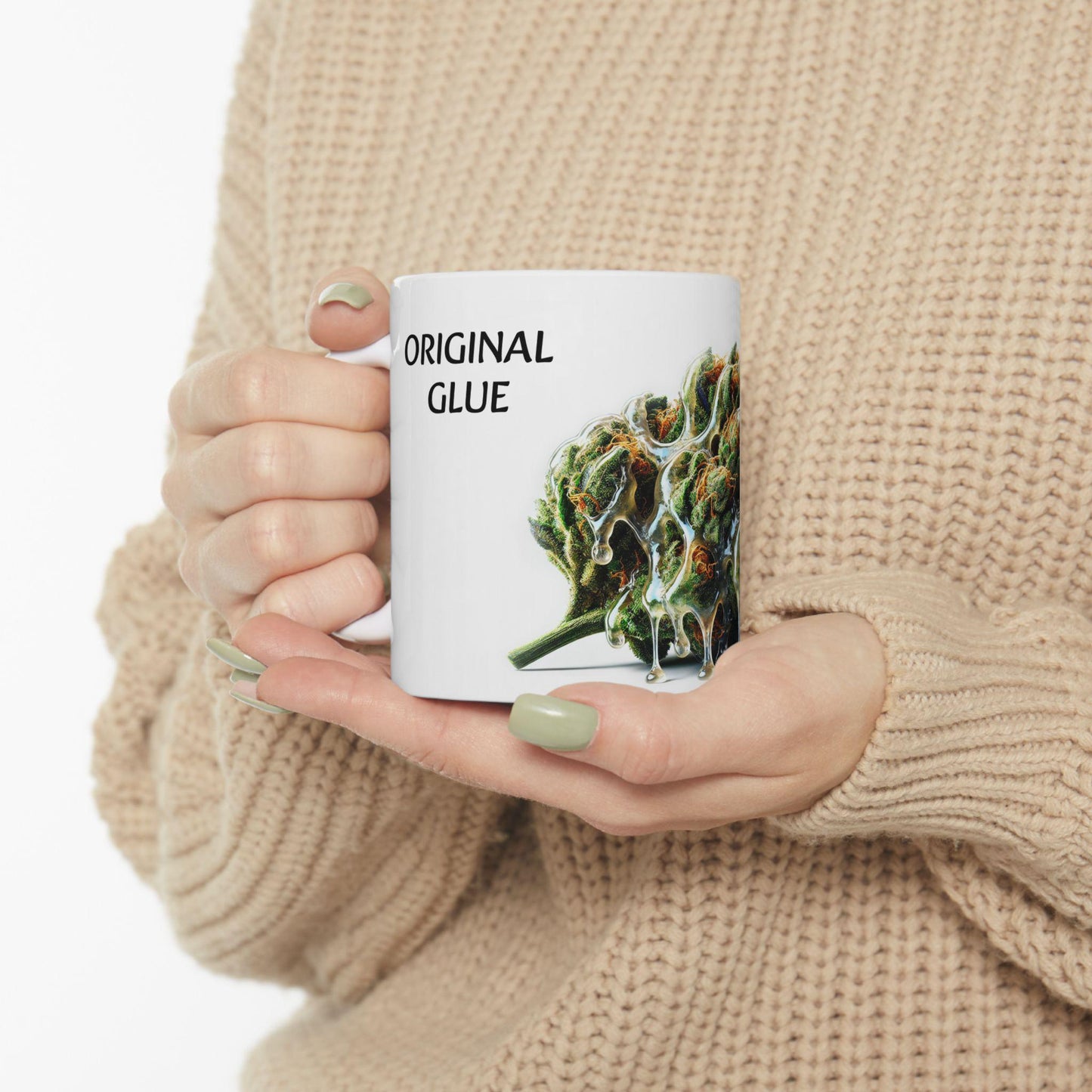 ORIGINAL GLUE - (11oz) Weed Strain Coffee Mugs - Stoner Gift, Weed Mug, Marijuana Gift; Wake and Bake Essentials; Cannabis Pot Decor