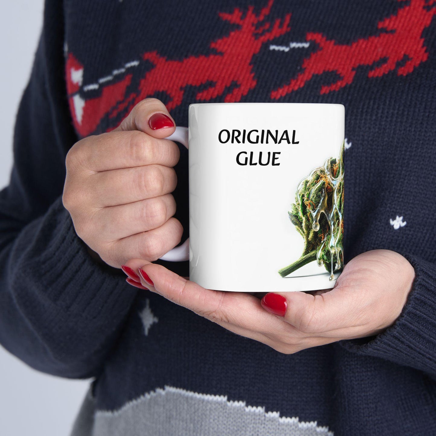 ORIGINAL GLUE - (11oz) Weed Strain Coffee Mugs - Stoner Gift, Weed Mug, Marijuana Gift; Wake and Bake Essentials; Cannabis Pot Decor