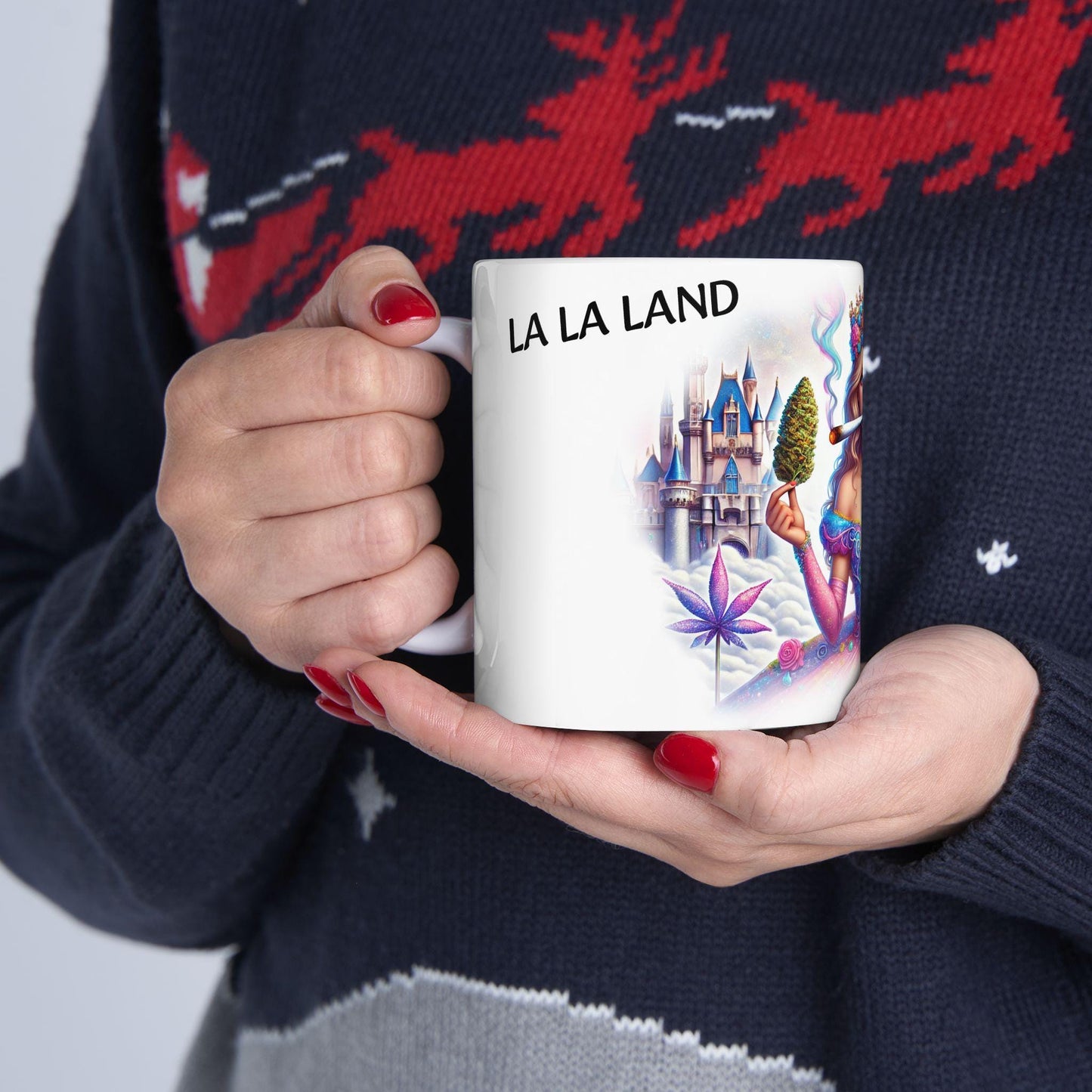 LA LA LAND - (11oz) Weed Strain Coffee Mugs - Stoner Gift, Weed Mug, Marijuana Gift; Wake and Bake Essentials; Cannabis Pot Decor