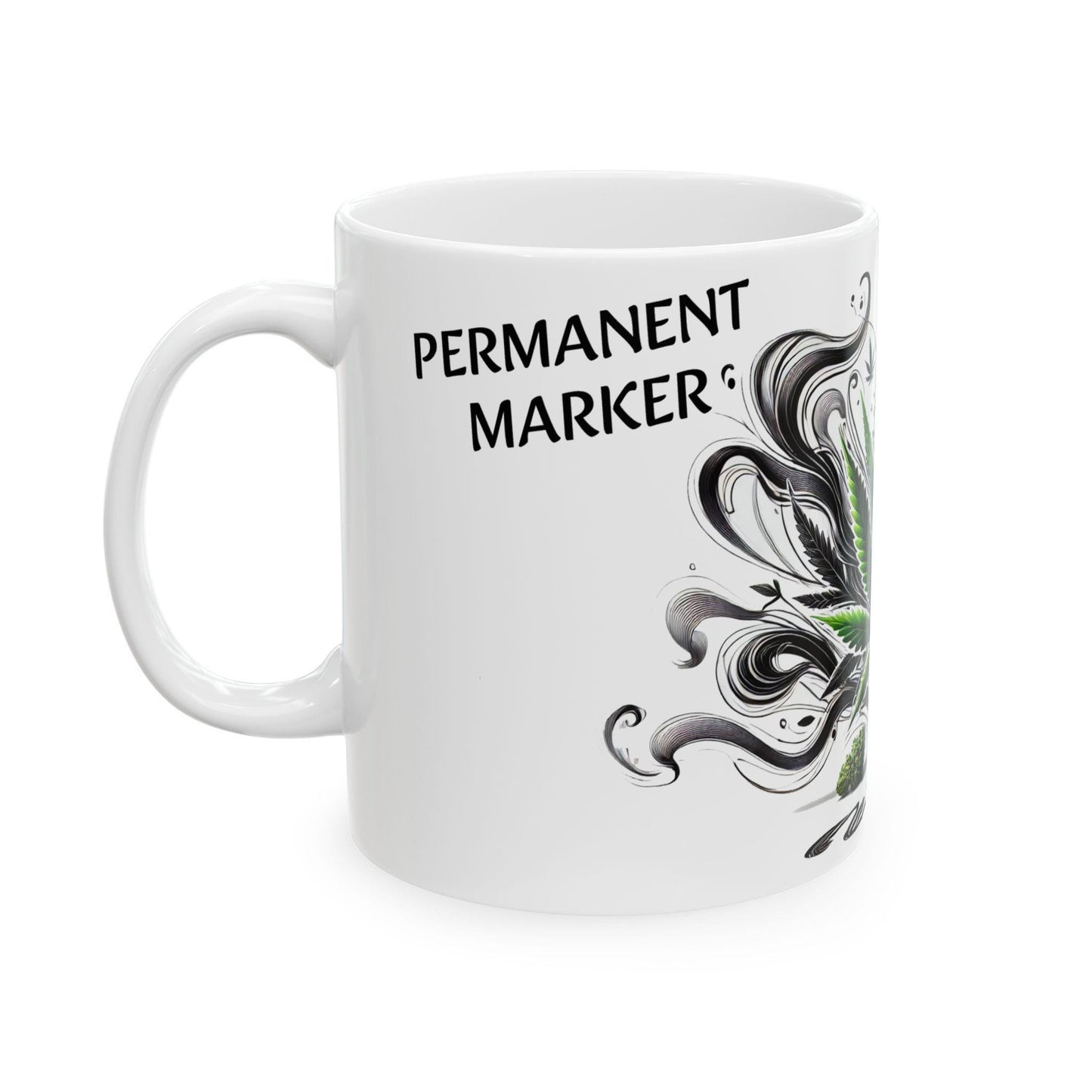 PERMANENT MARKER - (11oz) Weed Strain Coffee Mugs - Stoner Gift, Weed Mug, Marijuana Gift; Wake and Bake Essentials; Cannabis Pot Decor