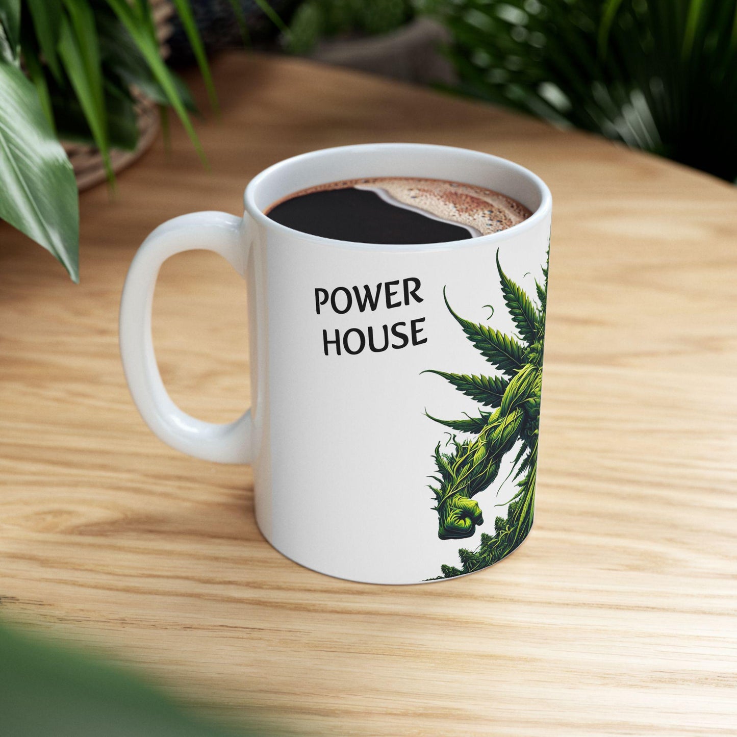 POWER HOUSE - (11oz) Weed Strain Coffee Mugs - Stoner Gift, Weed Mug, Marijuana Gift; Wake and Bake Essentials; Cannabis Pot Decor