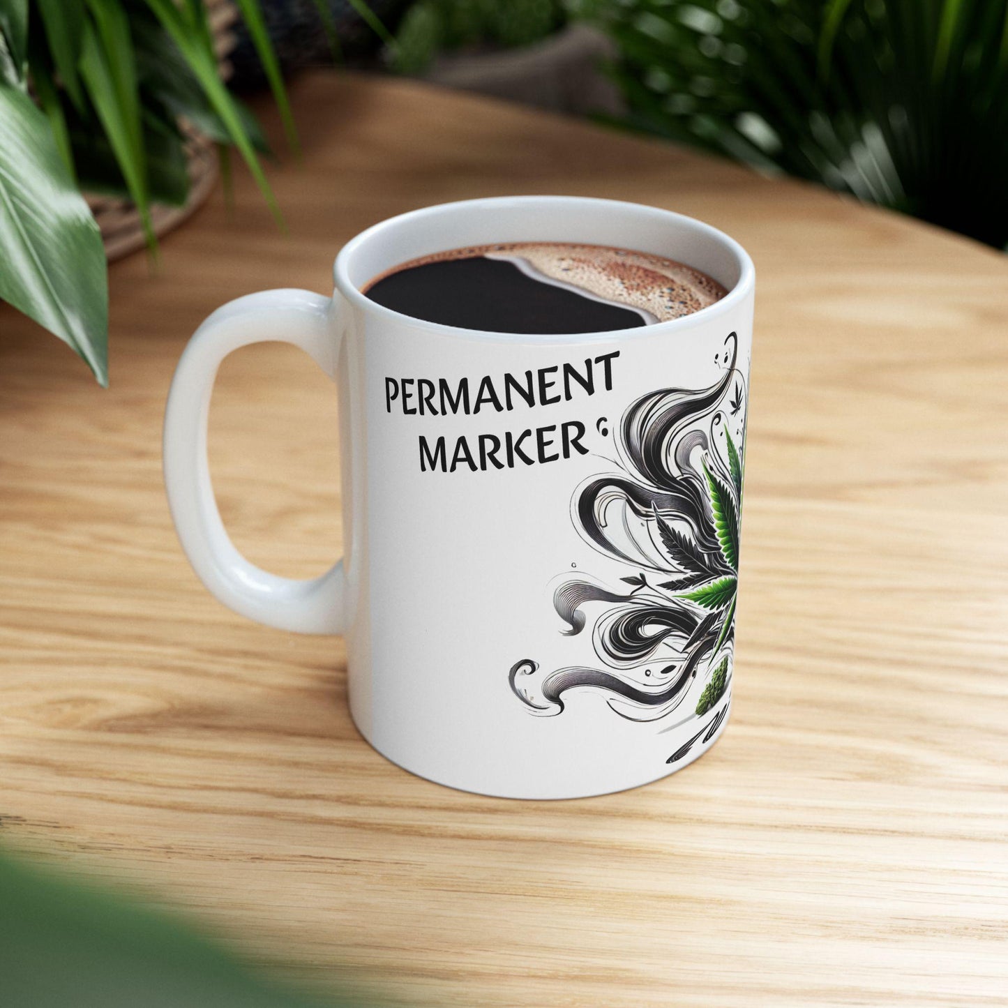 PERMANENT MARKER - (11oz) Weed Strain Coffee Mugs - Stoner Gift, Weed Mug, Marijuana Gift; Wake and Bake Essentials; Cannabis Pot Decor