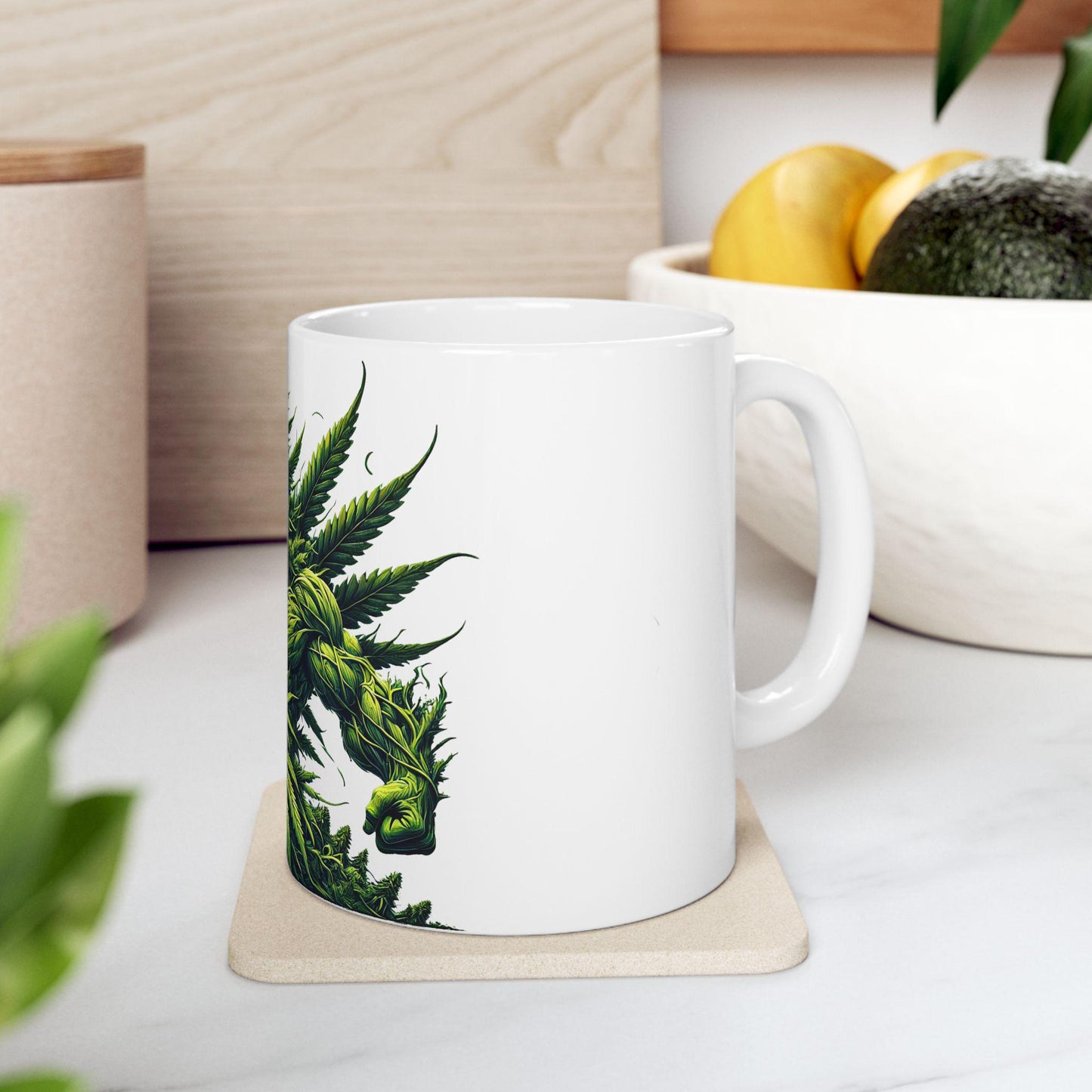 POWER HOUSE - (11oz) Weed Strain Coffee Mugs - Stoner Gift, Weed Mug, Marijuana Gift; Wake and Bake Essentials; Cannabis Pot Decor