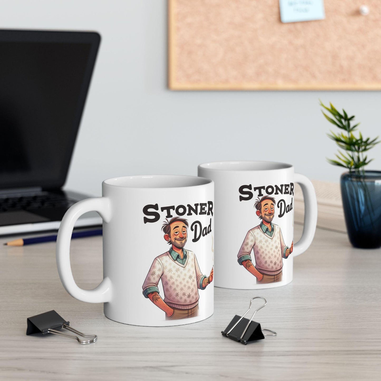STONER DAD - Weed Themed Coffee Mugs, Marijuana Lovers , Perfect Gift for Smokers, Stoners - Dad Gifts