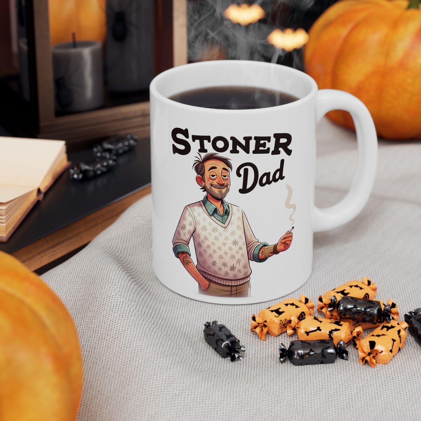 STONER DAD - Weed Themed Coffee Mugs, Marijuana Lovers , Perfect Gift for Smokers, Stoners - Dad Gifts